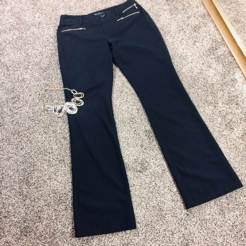 🍑🤗Like NEW INC Black pants, zipper accents Sz 6
